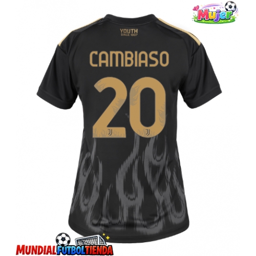Camiseta Juventus Andrea Cambiaso #20 Tercera Equipación Replica 2026-27 para mujer mangas cortas